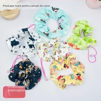 Accesoriu pentru animale de companie cu imprimeu Cartoon pentru pisici și câini — material textil, pentru toate sezoanele