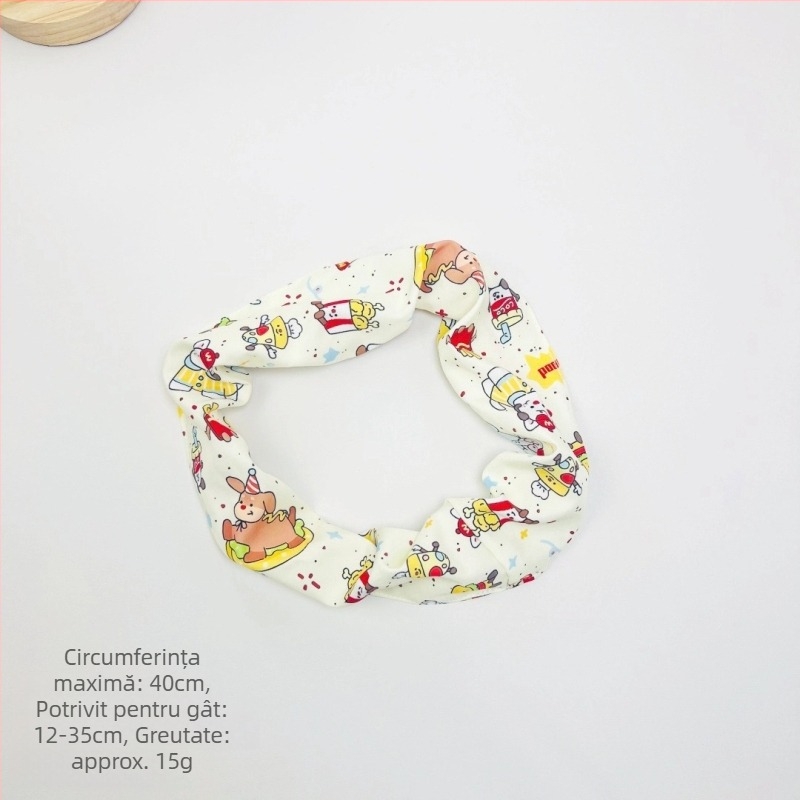 Accesoriu pentru animale de companie cu imprimeu Cartoon pentru pisici și câini — material textil, pentru toate sezoanele