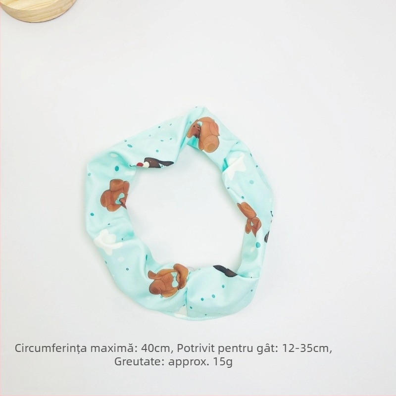 Accesoriu pentru animale de companie cu imprimeu Cartoon pentru pisici și câini — material textil, pentru toate sezoanele
