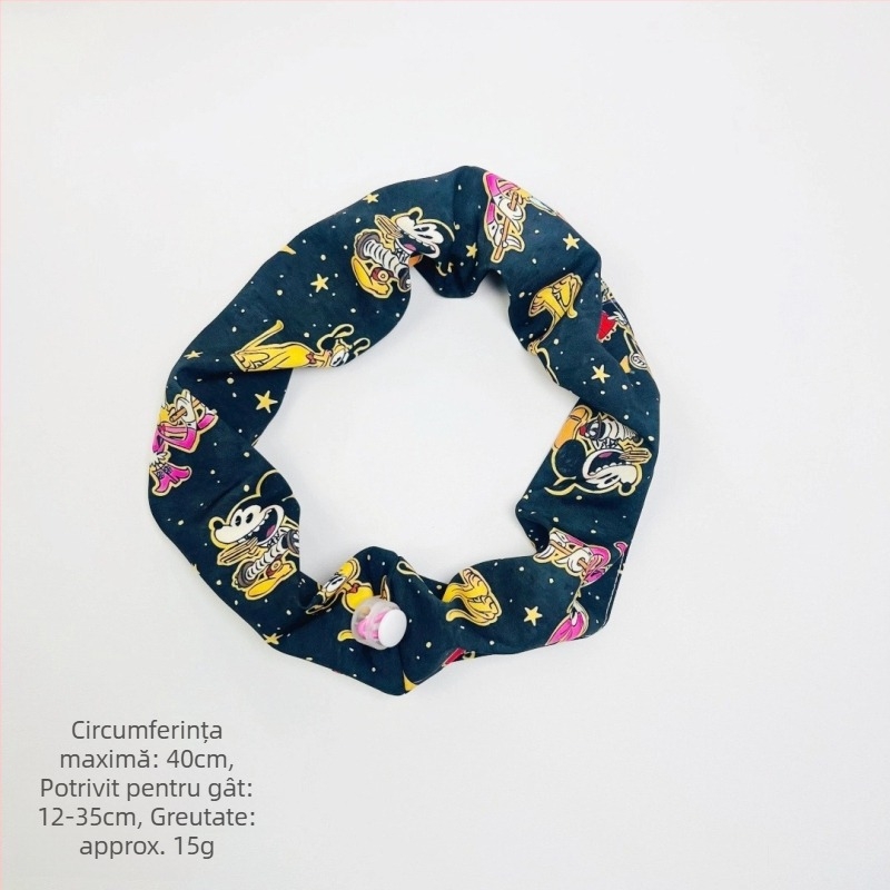 Accesoriu pentru animale de companie cu imprimeu Cartoon pentru pisici și câini — material textil, pentru toate sezoanele