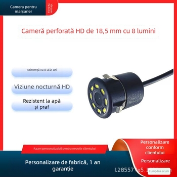 Navigator DVD pentru mersul înapoi auto cu 8 LED-uri, alimentare DC12V, unghi de vizualizare 170°, rezoluție 720x580, semnal video CVBS
