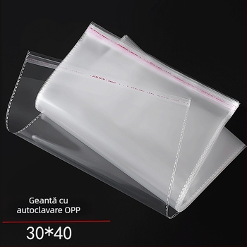 Pungă OPP pentru ambalare haine, cu închidere autoadezivă, pungă ZIP din plastic, 100% material virgin, pentru haine, încălțăminte și lenjerie de pat