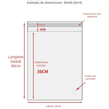 Pungă OPP pentru ambalare haine, cu închidere autoadezivă, pungă ZIP din plastic, 100% material virgin, pentru haine, încălțăminte și lenjerie de pat