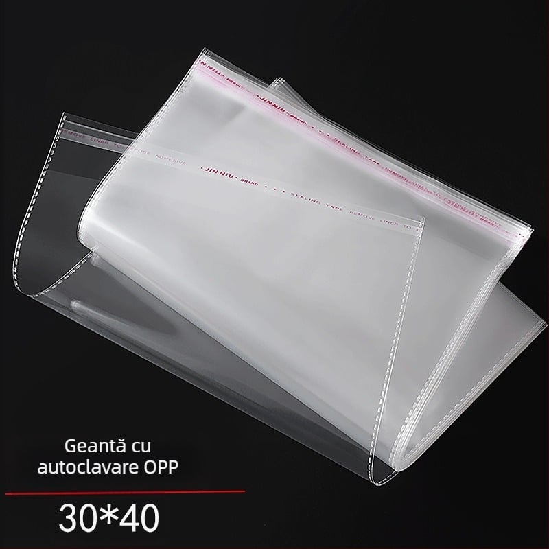 Pungă OPP pentru ambalare haine, cu închidere autoadezivă, pungă ZIP din plastic, 100% material virgin, pentru haine, încălțăminte și lenjerie de pat