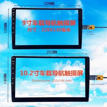 Navigație auto Android cu ecran tactil GT911 — ecran extern universal pentru DVD auto, panou central de control