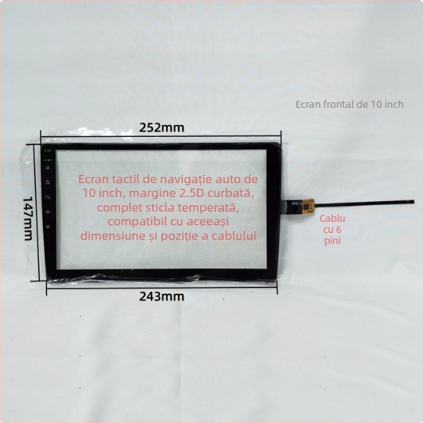 Navigație auto Android cu ecran tactil GT911 — ecran extern universal pentru DVD auto, panou central de control