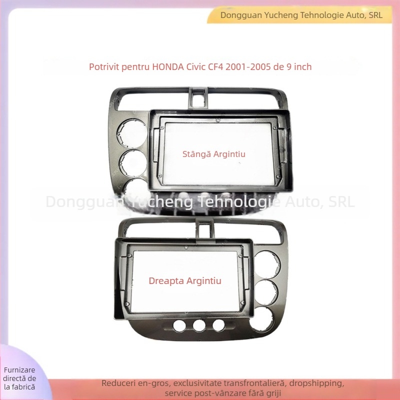 Cadru de navigație Android pentru Honda Civic CF4 (2001–2005) – ABS+PC, 1 kg, cadru reglabil