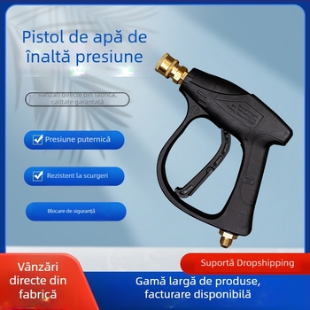 Pistol de spălat cu presiune înaltă pentru mașini, cap din cupru, supapă din aluminiu, anti-încurcare