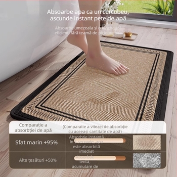 Covoraș de baie – absorbant, uscare rapidă, anti-alunecare, îngroșat, lavabil