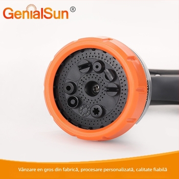 Pistol de apă pentru grădină, 10 funcții, control frontal, duză mare, pentru udarea plantelor și spălarea mașinii
