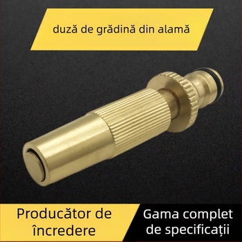 Pistol de grădină din alamă cu duză reglabilă învârtitoare — presiune înaltă pentru udarea florilor, irigații în grădină și spălarea mașinii