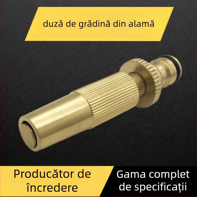 Pistol de grădină din alamă cu duză reglabilă învârtitoare — presiune înaltă pentru udarea florilor, irigații în grădină și spălarea mașinii