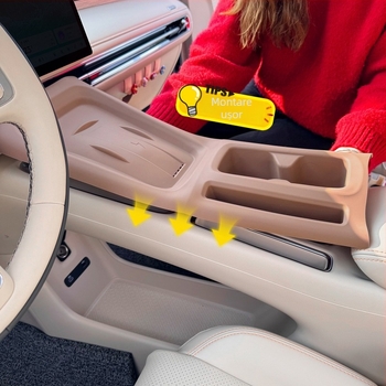 Suport din silicon cu design integrat pentru pahare și compartiment central de depozitare, covoraș anti-alunecare pentru interiorul mașinii, compatibil Wuling Bingo S