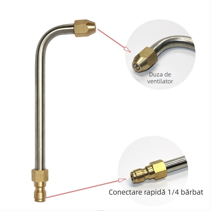 Pistol de înaltă presiune cu tijă extensibilă din oțel inoxidabil — Carpenter Peak, 30°, 5000 psi, pentru spălarea mașinilor