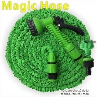 Pistol de spălat auto cu înaltă presiune telescopic pentru udare grădină – material ABS+PP+textil din poliester+TPE; greutate 0.3 kg; temperatură maximă 50°C; marcă Jie cheng qiyou