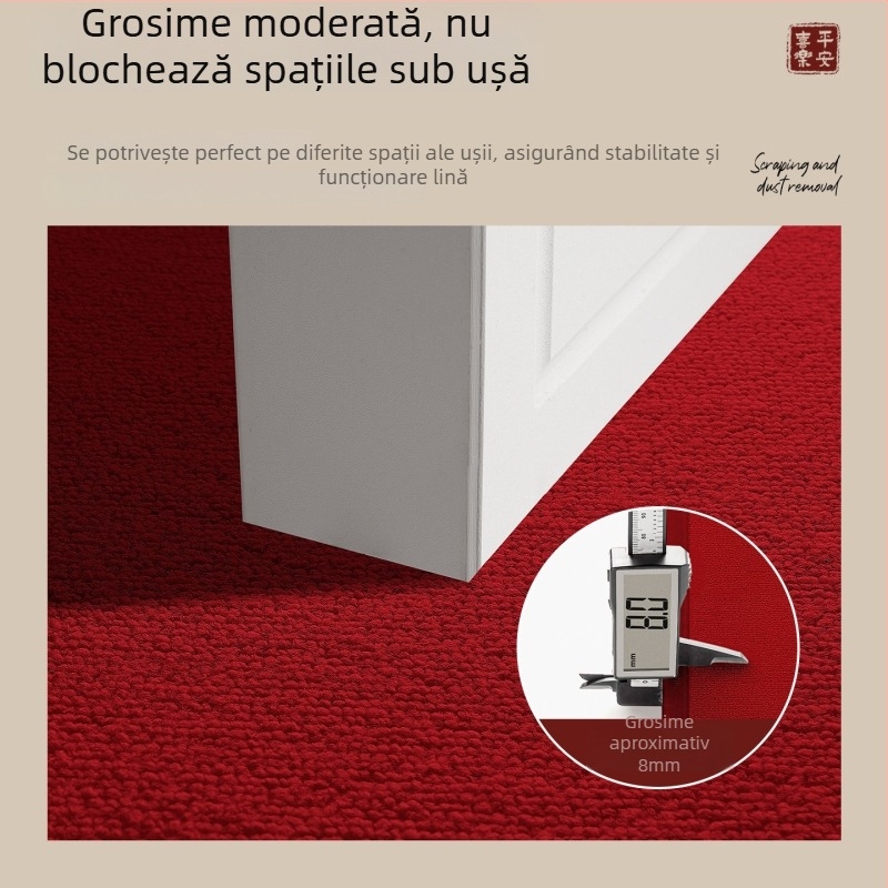 Covoraș de intrare - model cal, dreptunghiular, fibre poliester, lavabil, stil chinezesc clasic