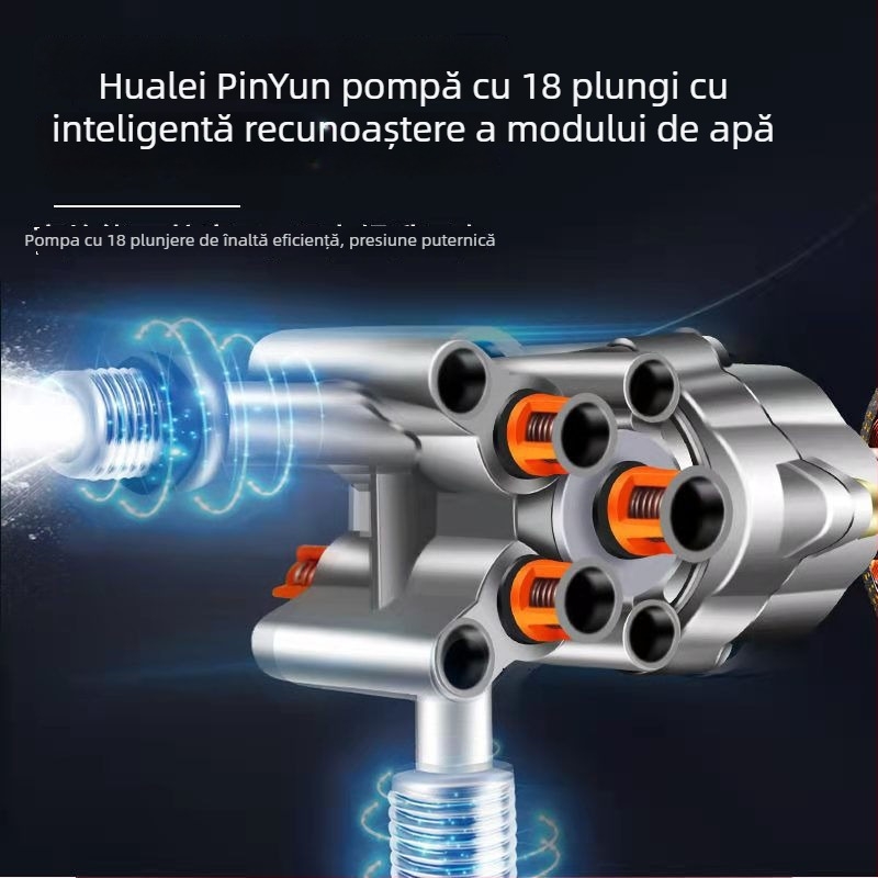 Mașină de spălat cu presiune înaltă, baterie Li-ion, pentru uz casnic, 1800W, 220V, furtun 6–10 m, capacitate până la 16 L, duză de curățare auto