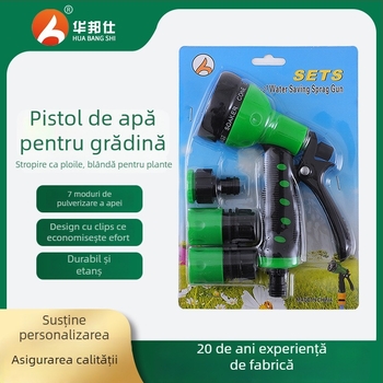 Huabang Shi pistol de stropit cu 7 funcții pentru grădină, spălare auto și udare plante