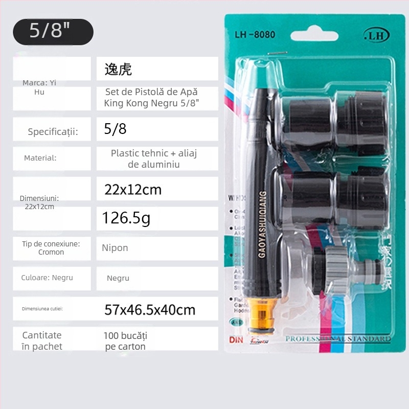 Pistol de stropit, corp de plastic, duză dreaptă — Escape Tiger, pentru spălarea mașinii și udarea grădinii