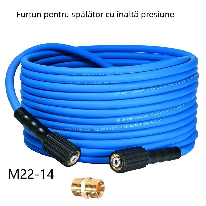 Furtun de spălat cu presiune înaltă pentru mașini, conector M22-14, PVC, Greutate 0,1 kg