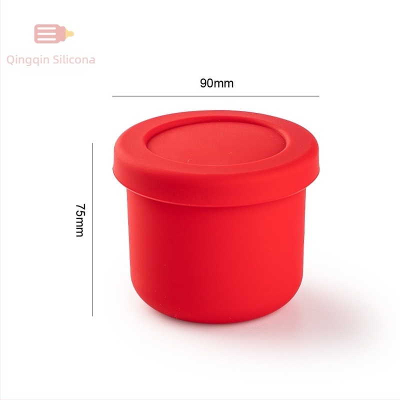 Cutie de prânz din silicon circulară, compatibilă cu microundele, menține temperatura, cu strat simplu sau dublu