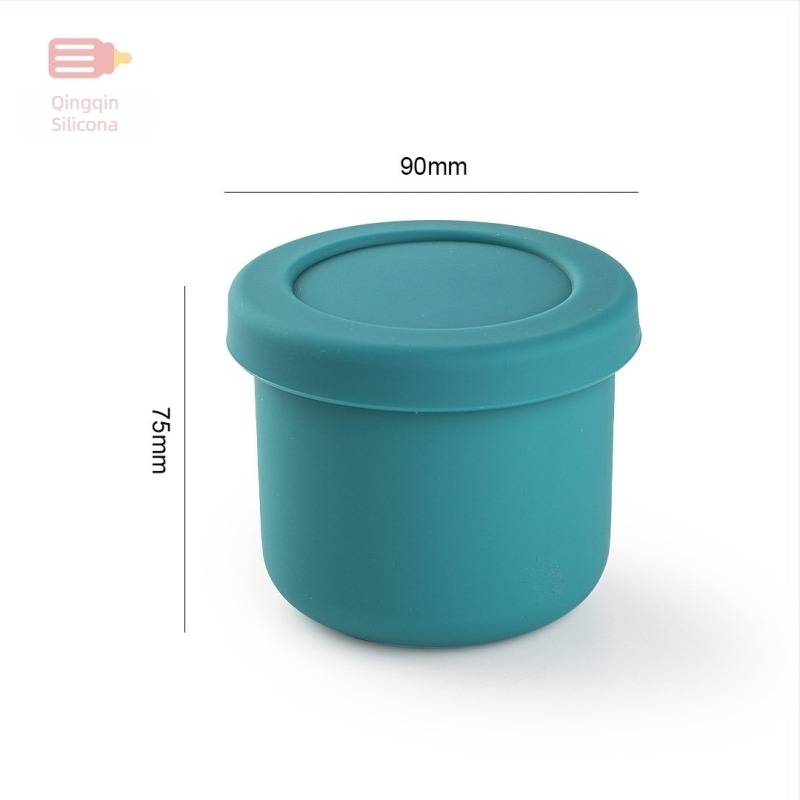 Cutie de prânz din silicon circulară, compatibilă cu microundele, menține temperatura, cu strat simplu sau dublu