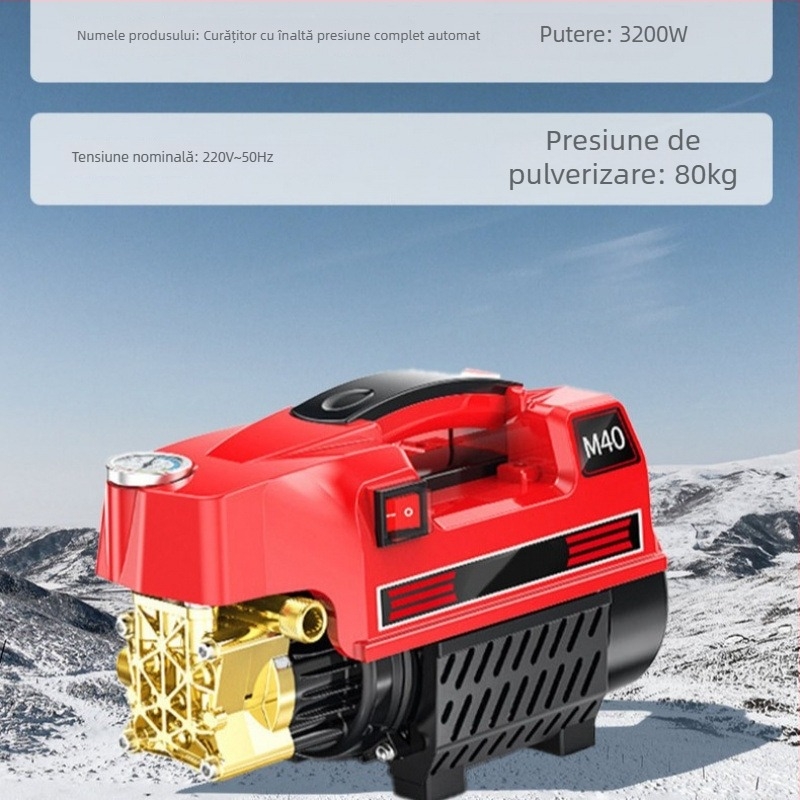 Spălător cu presiune înaltă pentru mașini 220V, model T3000, presiune maximă 20 MPa, debit 12 L/min, putere 3000 W