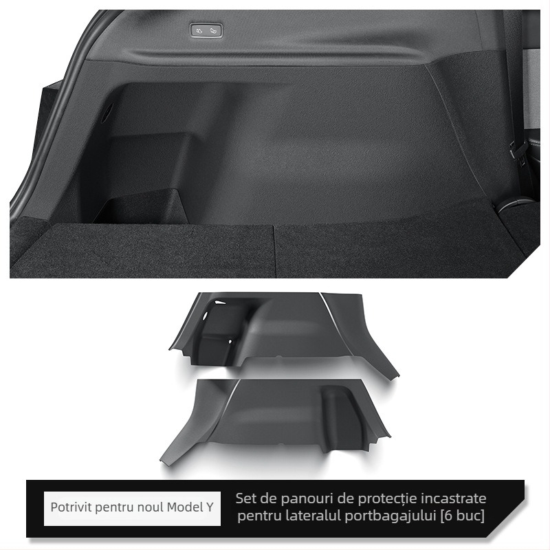 Zunduo Protecție prag ușă Tesla Model Y cu Pad anti-kick pentru transmisie automată