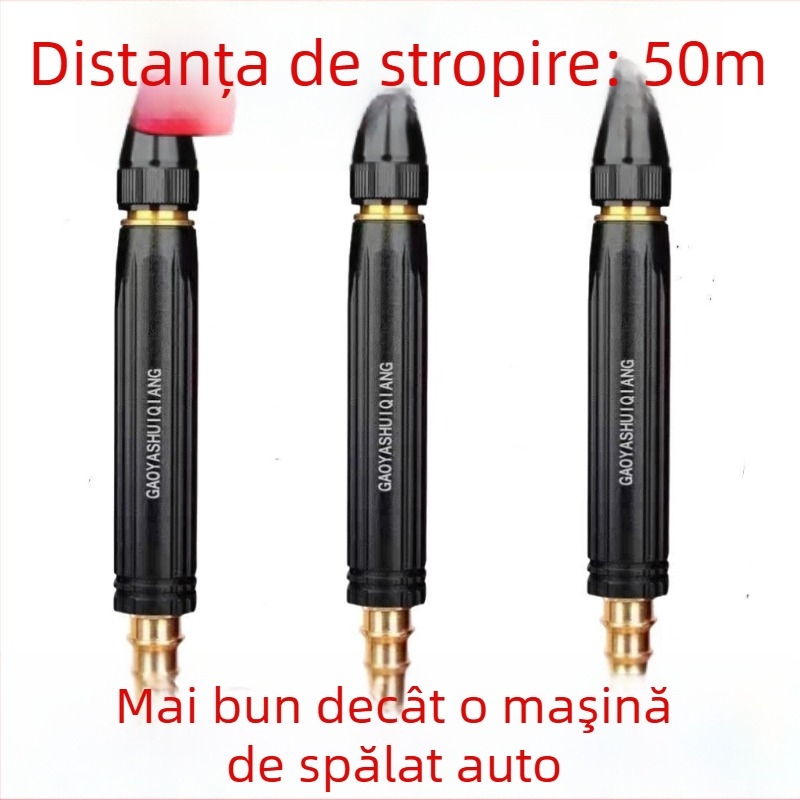 Pistol de Spălat Mașini pentru Uz Casnic — Tip Pagoda, Corp ABS, Duza Reglabilă, Presiune Maximă 10, Temperatură Apă Intrare 20