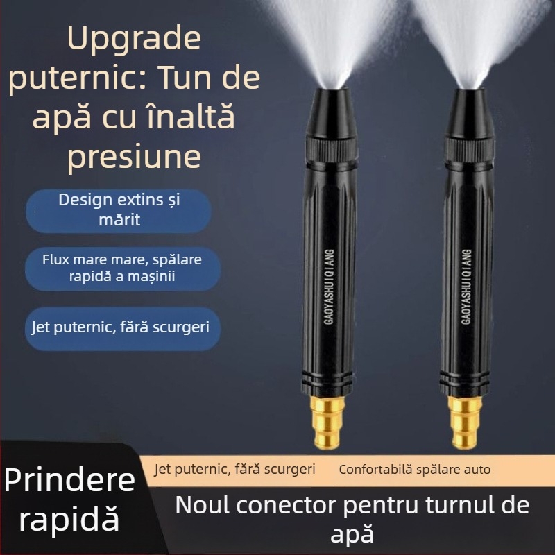 Pistol de Spălat Mașini pentru Uz Casnic — Tip Pagoda, Corp ABS, Duza Reglabilă, Presiune Maximă 10, Temperatură Apă Intrare 20