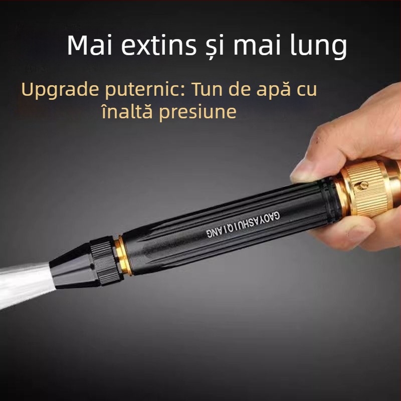 Pistol de Spălat Mașini pentru Uz Casnic — Tip Pagoda, Corp ABS, Duza Reglabilă, Presiune Maximă 10, Temperatură Apă Intrare 20