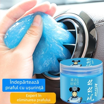 Astree astree02 Gel de curățare pentru interiorul mașinii — pastă de curățare multifuncțională, absorbant praf, greutate 0.22, ambalaj: sticluță unică, potrivit pentru interiorul mașinii și pentru casă