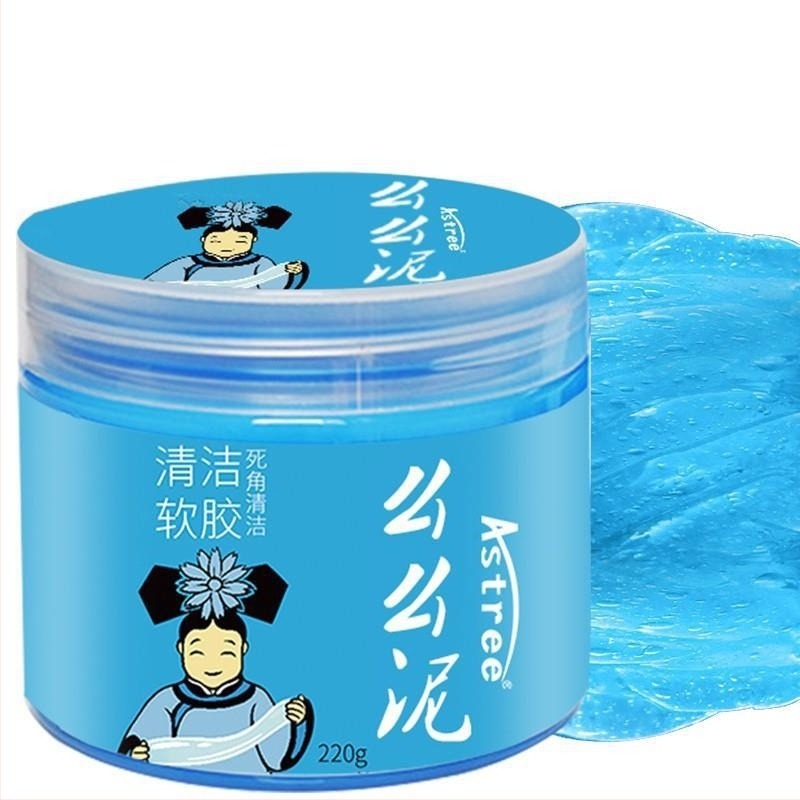 Astree astree02 Gel de curățare pentru interiorul mașinii — pastă de curățare multifuncțională, absorbant praf, greutate 0.22, ambalaj: sticluță unică, potrivit pentru interiorul mașinii și pentru casă