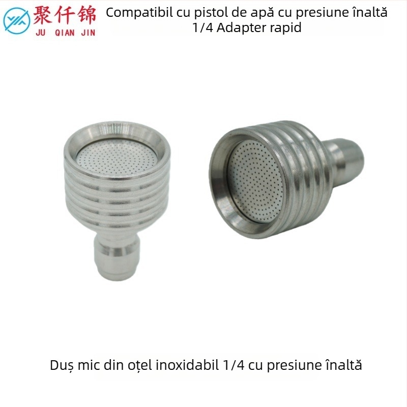 Pistolă de spălat cu presiune înaltă pentru mașini, 1/4 Quick-Connect, oțel inoxidabil — corp pistol, cuplaj și duză din oțel inox, presiune maximă 250