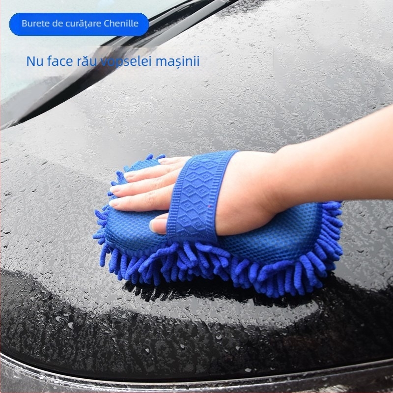 Bloc mare burete curățare auto Chenille, burete spălare auto din coral fleece, burete auto (cod a1077)