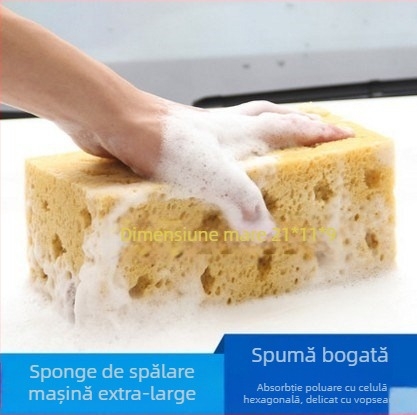 Burete pentru spălarea mașinii, structură cu celule fagure, material poliester poros