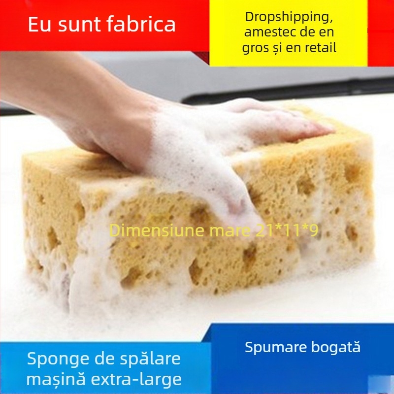 Burete pentru spălarea mașinii, structură cu celule fagure, material poliester poros
