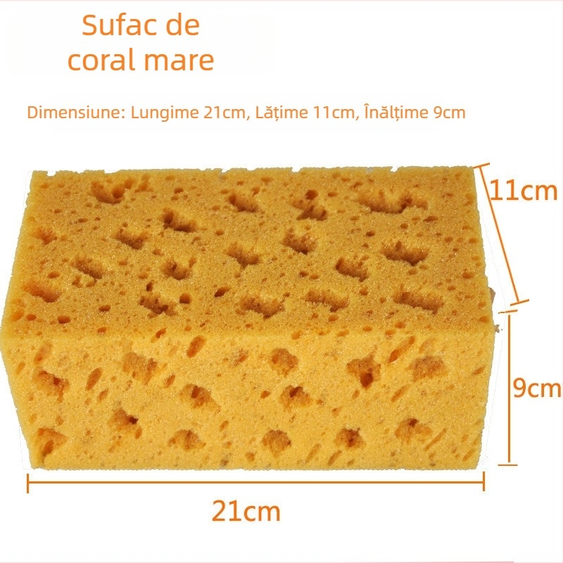 Burete pentru spălarea mașinii, structură cu celule fagure, material poliester poros