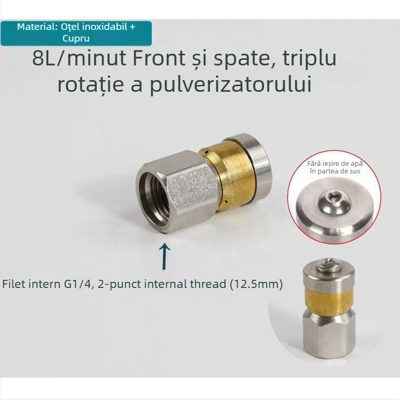 Deblocare țevi cu presiune înaltă pentru uz casnic – Nylon și oțel inoxidabil, 1,0 kg, interfață din aliaj de zinc, duză din aliaj de aluminiu