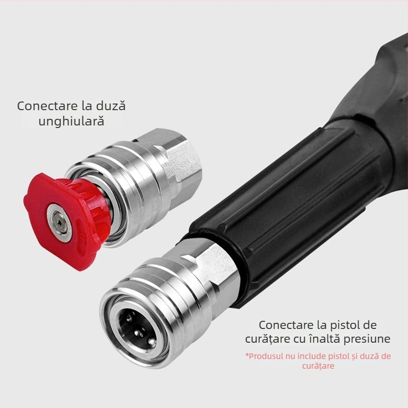Pistol de spălat cu presiune înaltă pentru mașini – accesorii pentru uz casnic, conector rapid 1/4, marca Record Work