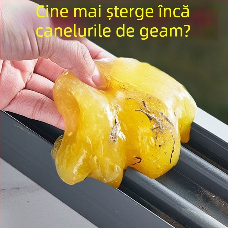 Instrument de curățare a spațiilor dintre ferestre și geamuri | Gel moale pentru curățare | Îndepărtează noroiul și praful din canelurile ferestrelor și din interiorul mașinii