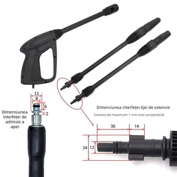 Pistol de înaltă presiune pentru spălarea mașinii, compatibil cu Bosch, AR, Black & Decker și Michelin