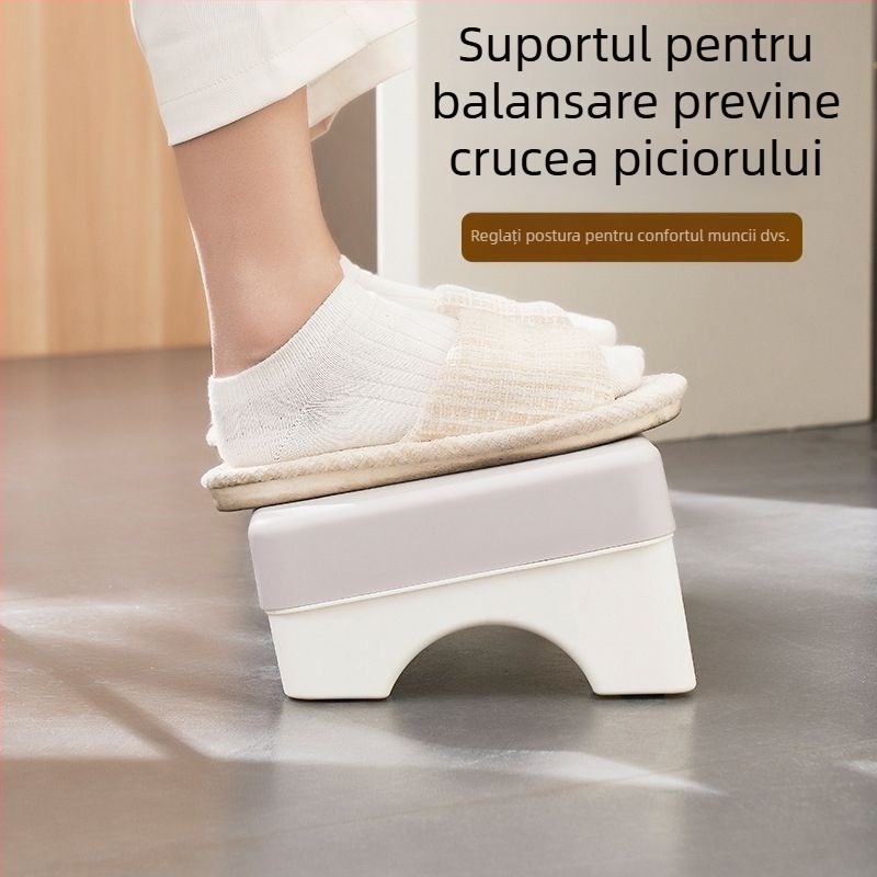 Suport pentru picioare de birou – din plastic, design simplu și modern, suport pentru odihnă, potrivit pentru birou și canapea