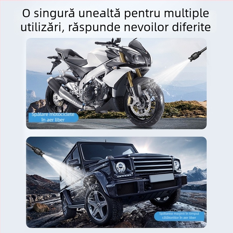 Zhigao L3 Spălare Auto Fără Fir, Reîncărcabilă, Portabilă, Cu Presiune Înaltă, Pistol de Apă cu Perie