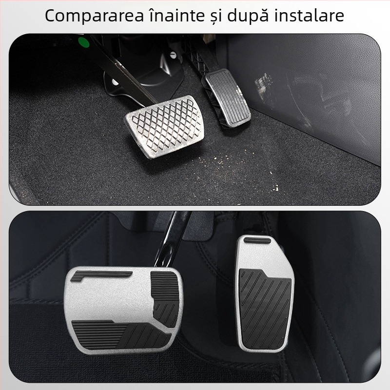 Set pedale din aliaj de aluminiu pentru accelerație și frână – antiderapant, upgrade interior pentru X-Trail, Qashqai, Sylphy