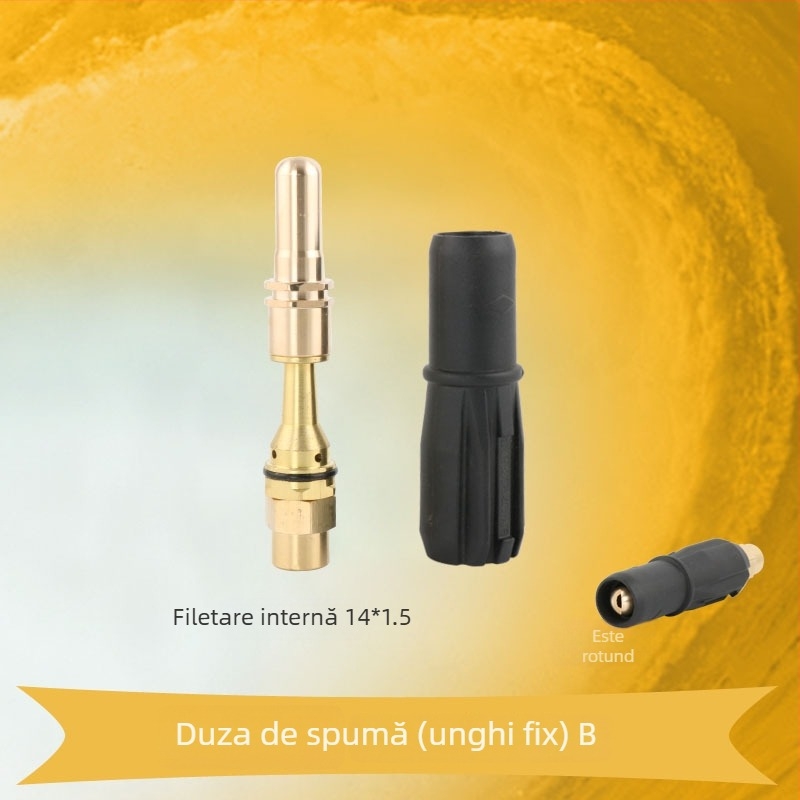 Duza de spumă cu interfață M14, cap de spumă de înaltă presiune, construcție cupru-plastic, greutate 0,35 kg
