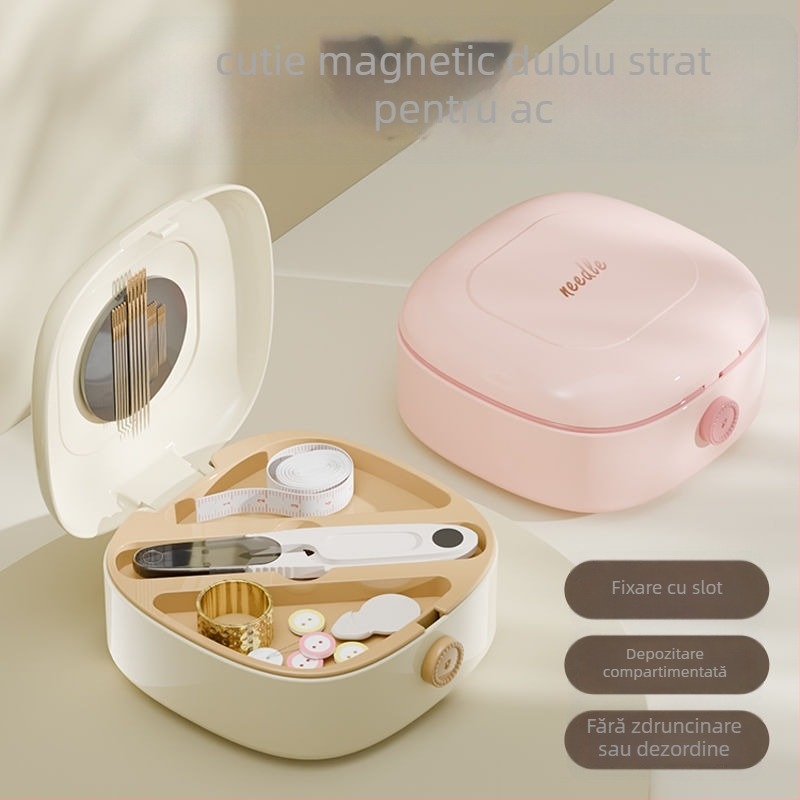 Cutie de cusut portabilă, stil buzunar, plastic, serie kit de cusut, design simplu
