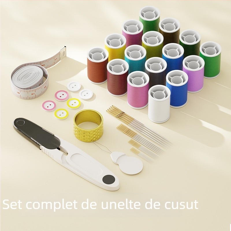Cutie de cusut portabilă, stil buzunar, plastic, serie kit de cusut, design simplu