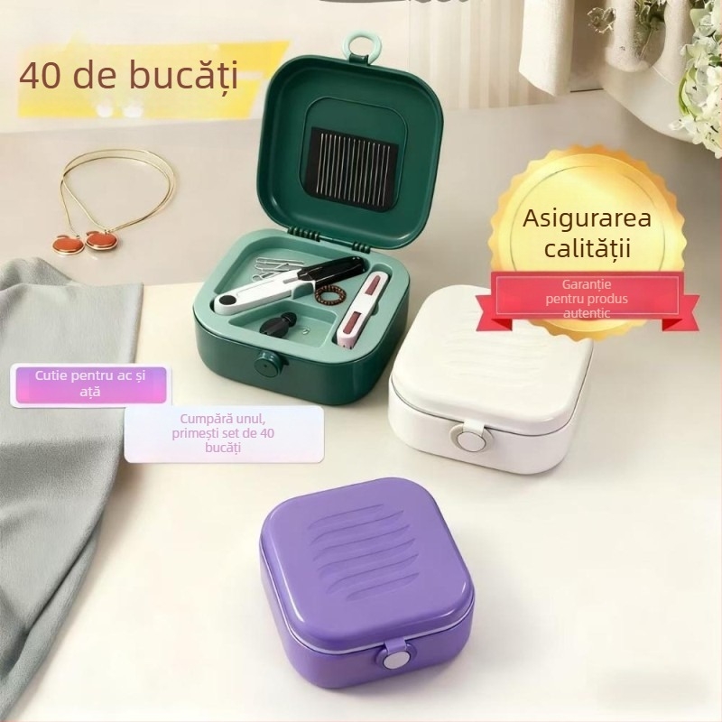 Kit de cusut – Stil portabil de buzunar, Material ABS, Cutie cu 100 de bucăți, 280 g, Personalizabil