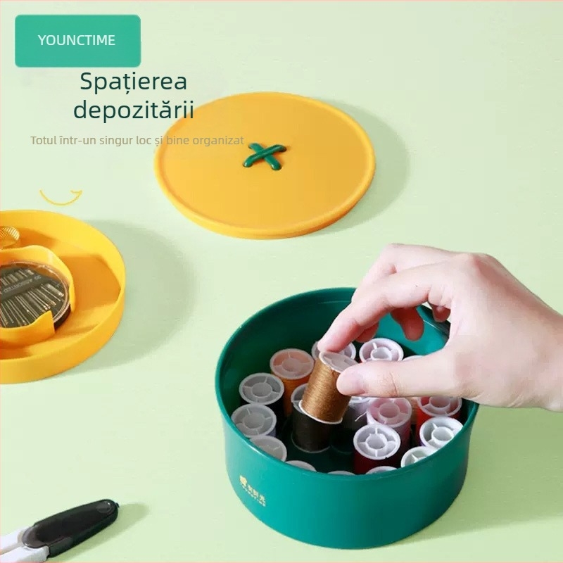 Cutie portabilă de cusut, trusă de cusut din plastic — stil pastoral și japonez